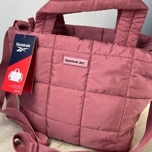 Reebok Dove Crossbody in Deco Rose, Puffer Quilted Travel Bag, Cosmetic Bag